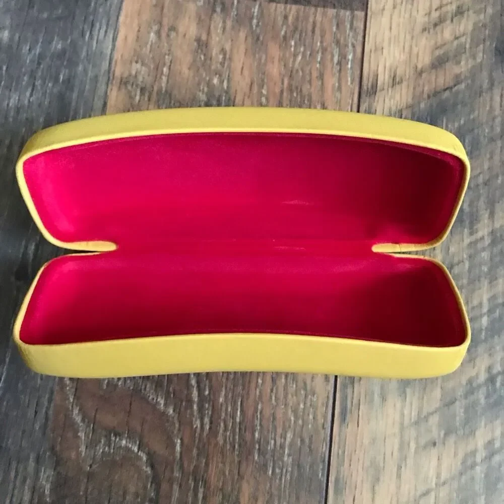 Ray-Ban designer Yellow sunglasses glasses case only clamshell lined